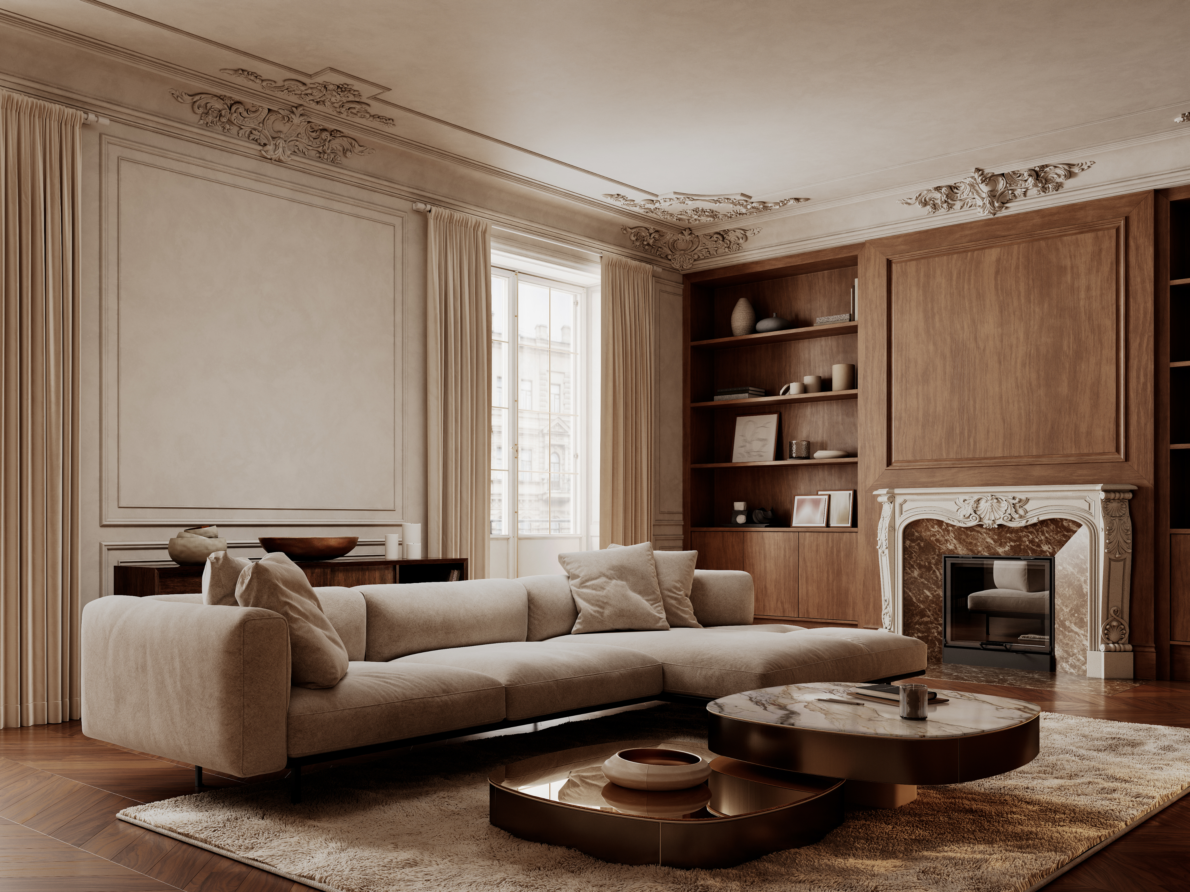 Gemütliches Sofa mit neuen Polstern